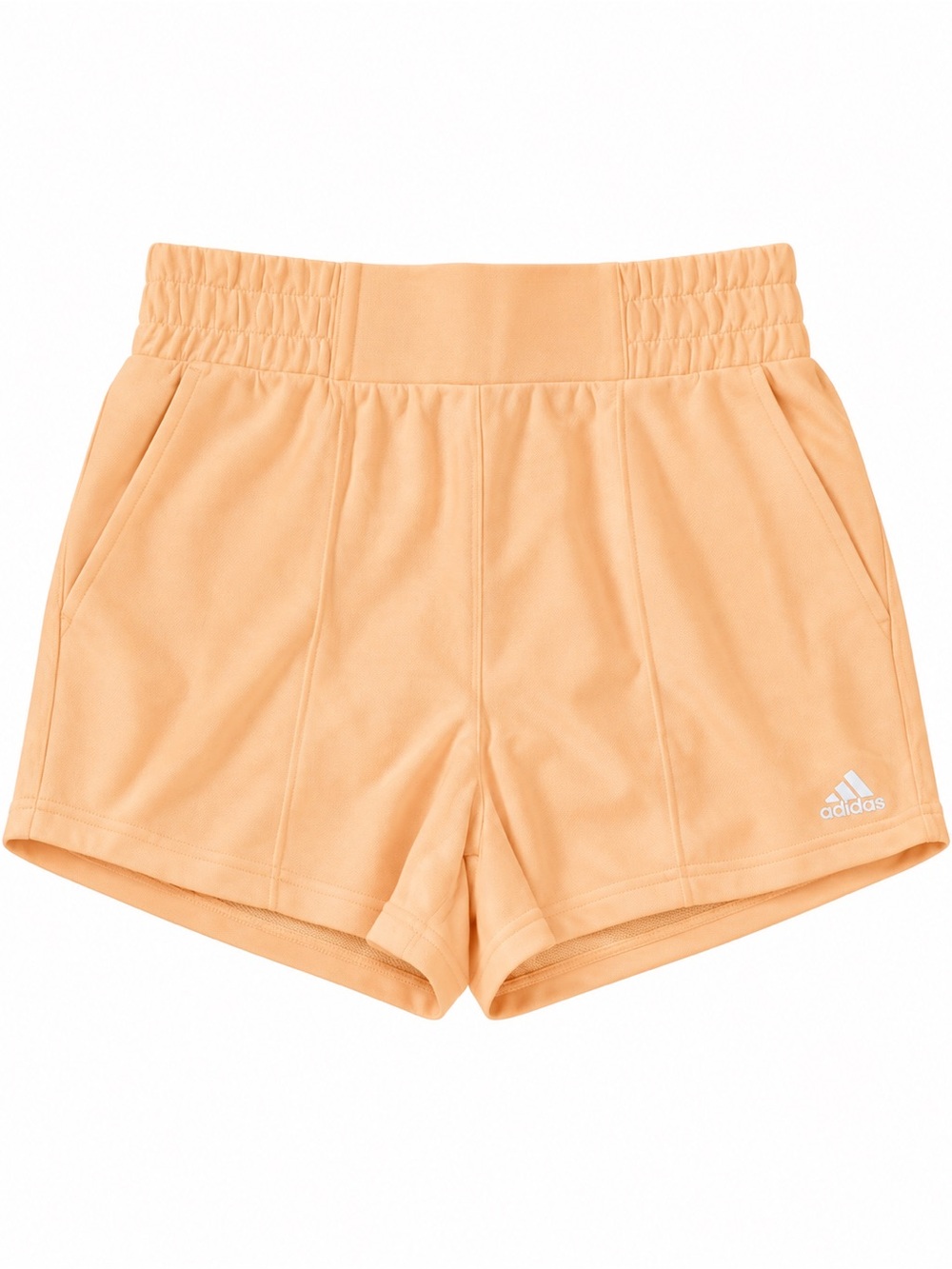 adidas Peach Elastic-Waist Athletic Shorts